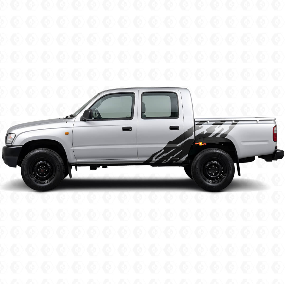 Calcomanía de vinilo lateral con gráfico de salpicadura de barro para Toyota Hilux 1997-2004