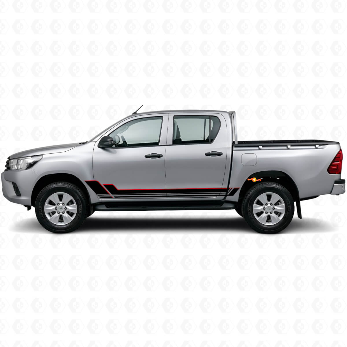 Kit de Vinilo de Tiras Gemelas para Paneles Laterales para Toyota Hilux 2015+