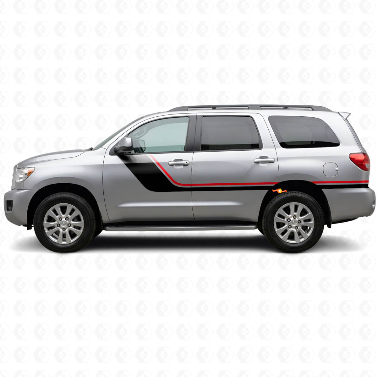 Kit de Calcomanías Laterales de Rayas Gemelas para Toyota Sequoia 2007-2022