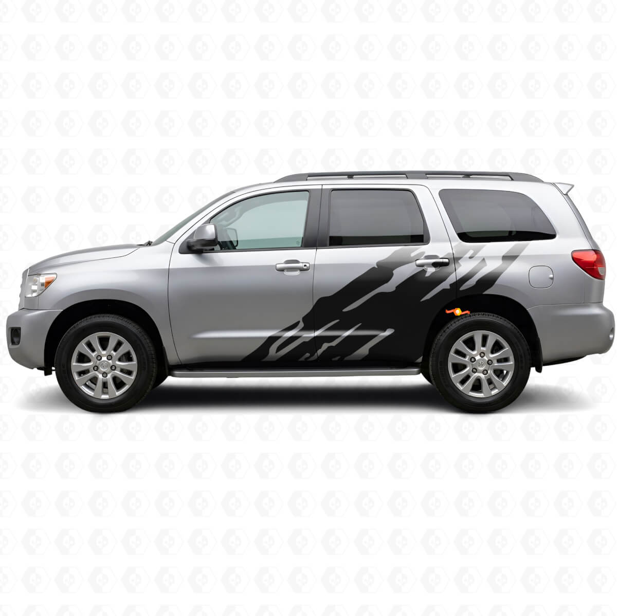 Etiqueta de vinilo lateral con gráfico de salpicaduras de barro para Toyota Sequoia 2007-2022