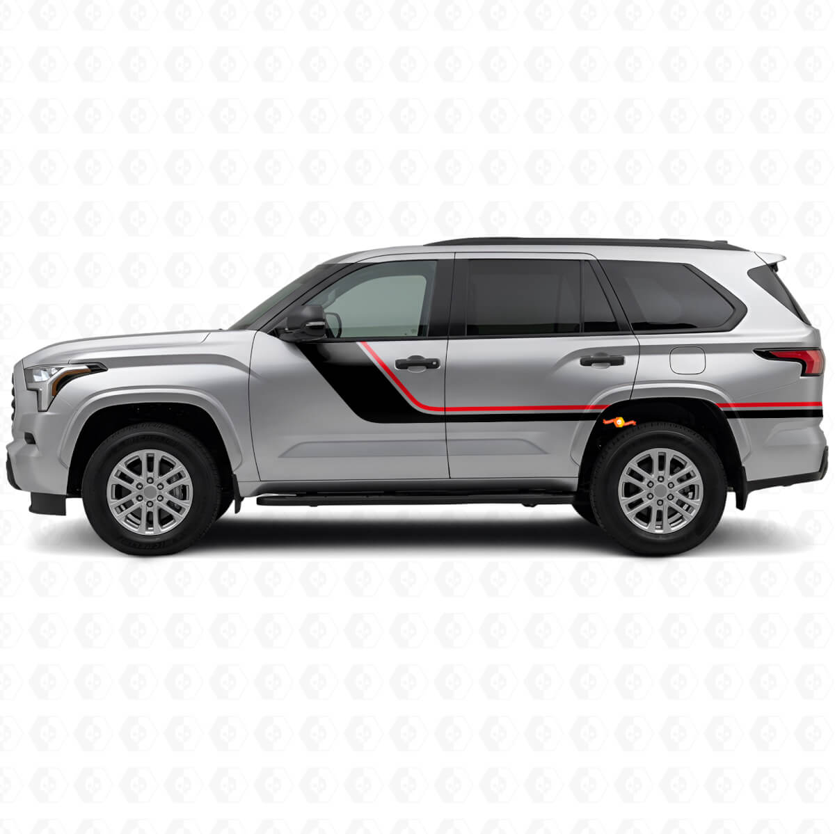 Kit de Calcomanías Laterales de Rayas Gemelas para Toyota Sequoia 2022+