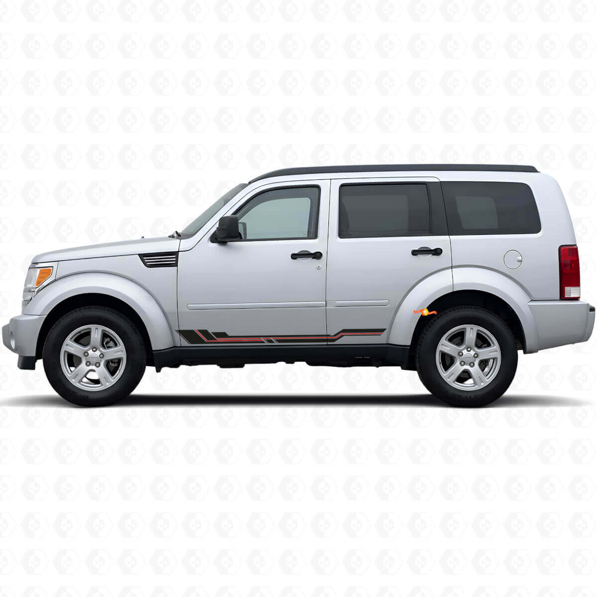 Calcomanía de Vinilo de Panel Lateral con Rayas Curvas para Dodge Nitro 2007-2011