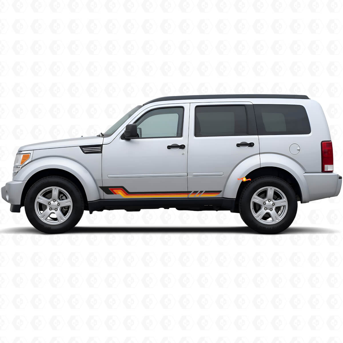 Calcomanía de vinilo con franjas laterales estilo vintage para Dodge Nitro 2007-2011