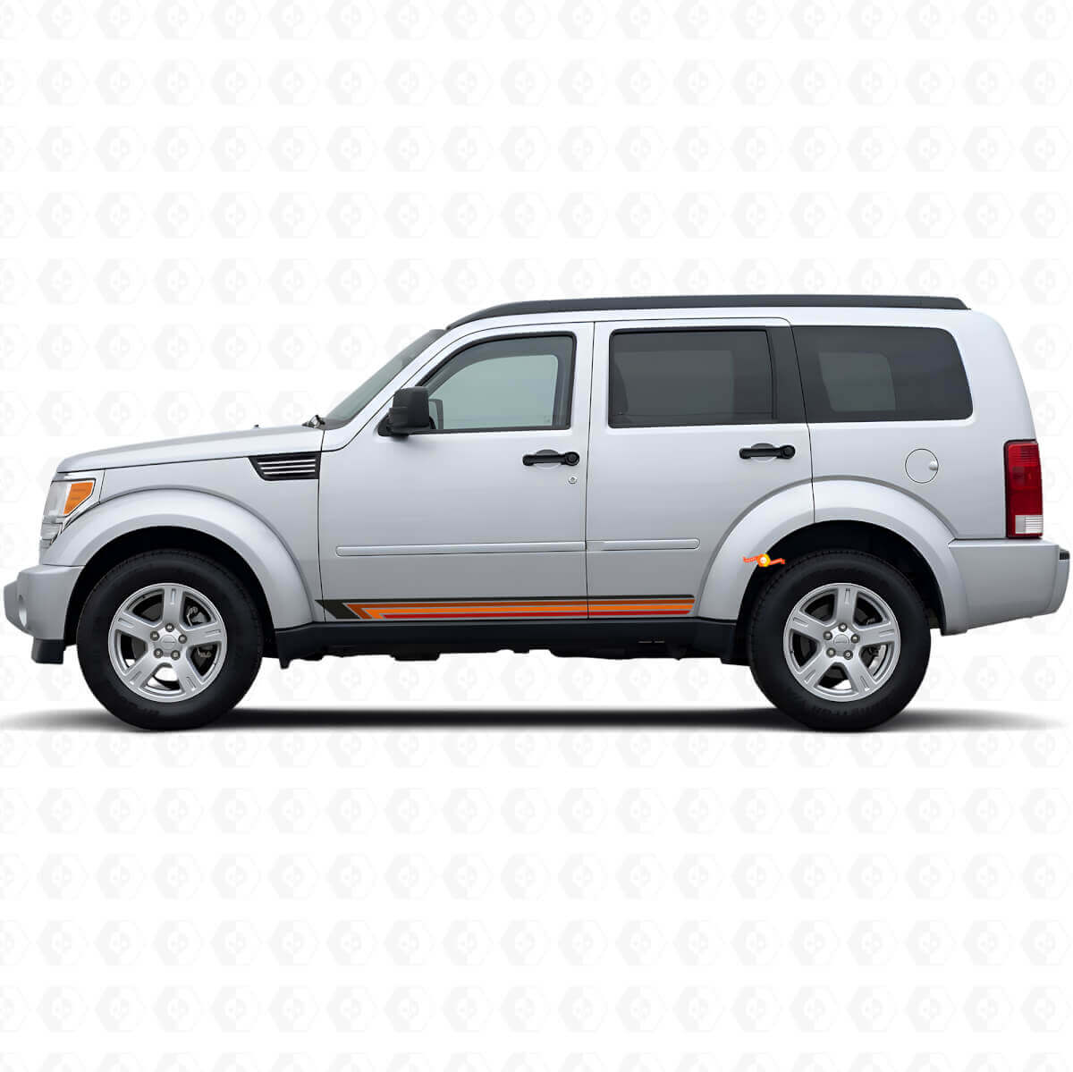 Calcomanía lateral de vinilo de rayas rectas vintage para Dodge Nitro 2007-2011