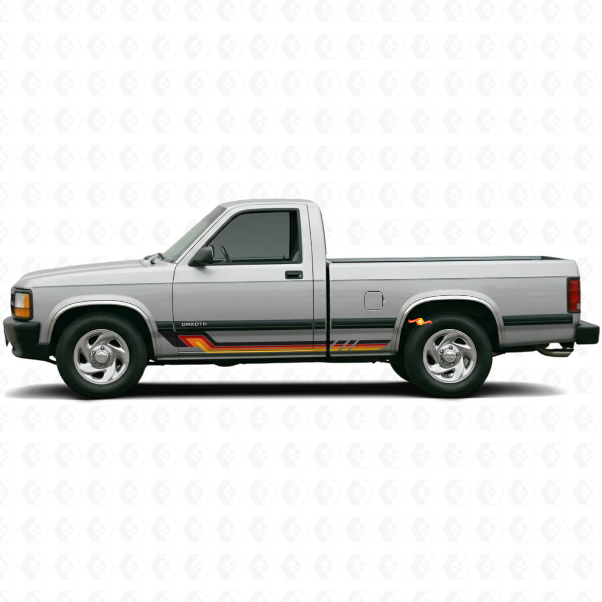 Calcomanía de vinilo de tiras laterales estilo vintage para Dodge Dakota 1987-1996