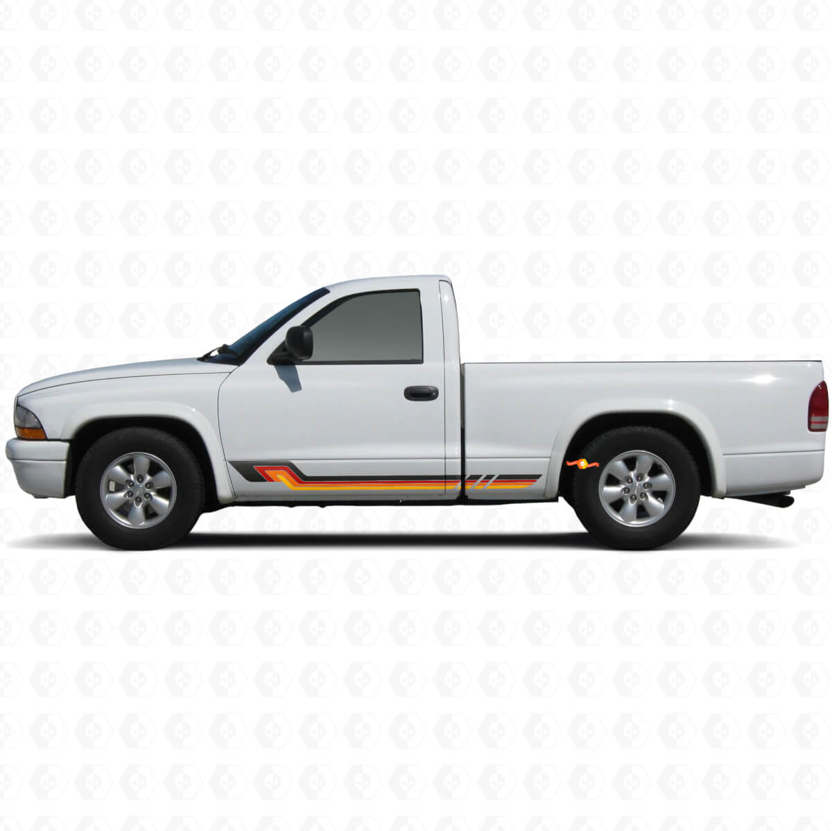Calcomanía de Vinilo con Rayas Laterales de Estilo Vintage para Dodge Dakota 1997-2004