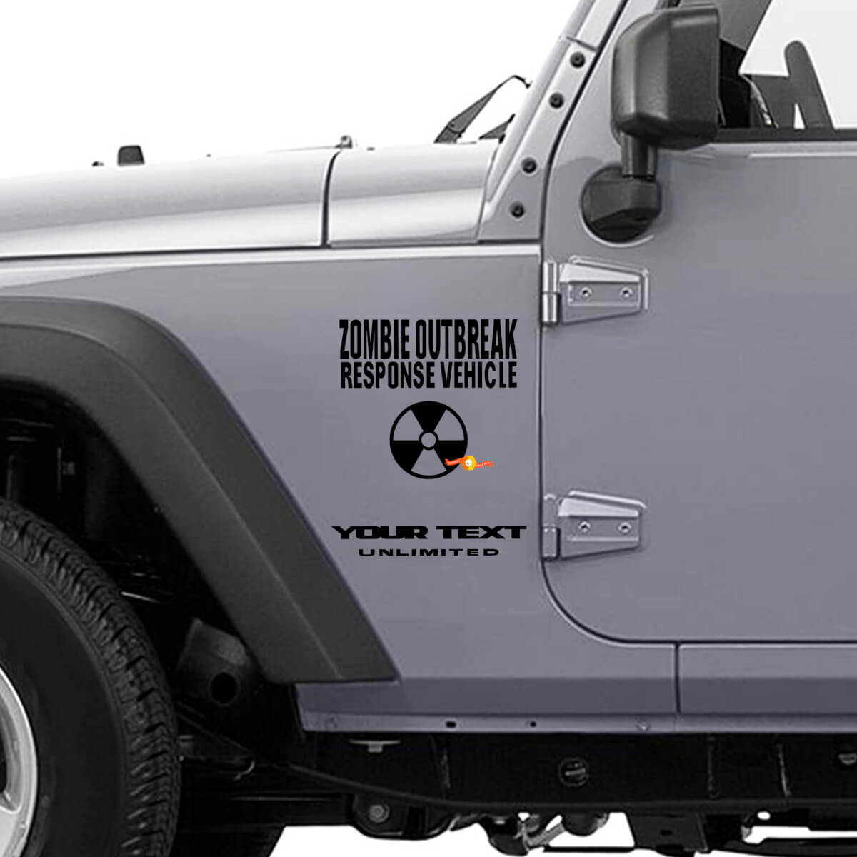 Calcomanía de vinilo para vehículo de respuesta a brote zombi para Jeep Wrangler Rubicon