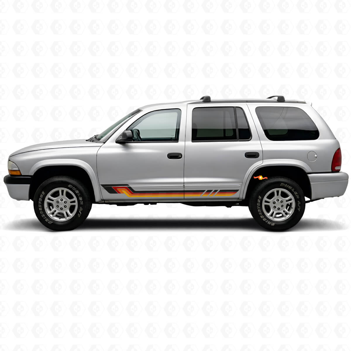 Calcomanía de vinilo de rayas laterales estilo vintage para Dodge Durango 1998-2003