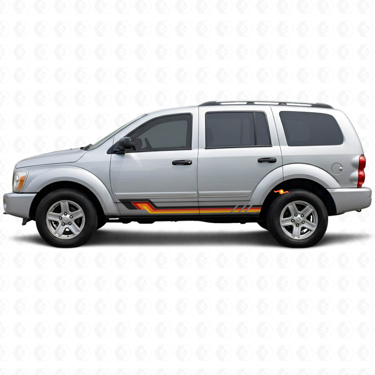 Calcomanía de vinilo de rayas laterales estilo vintage para Dodge Durango 2004-2009