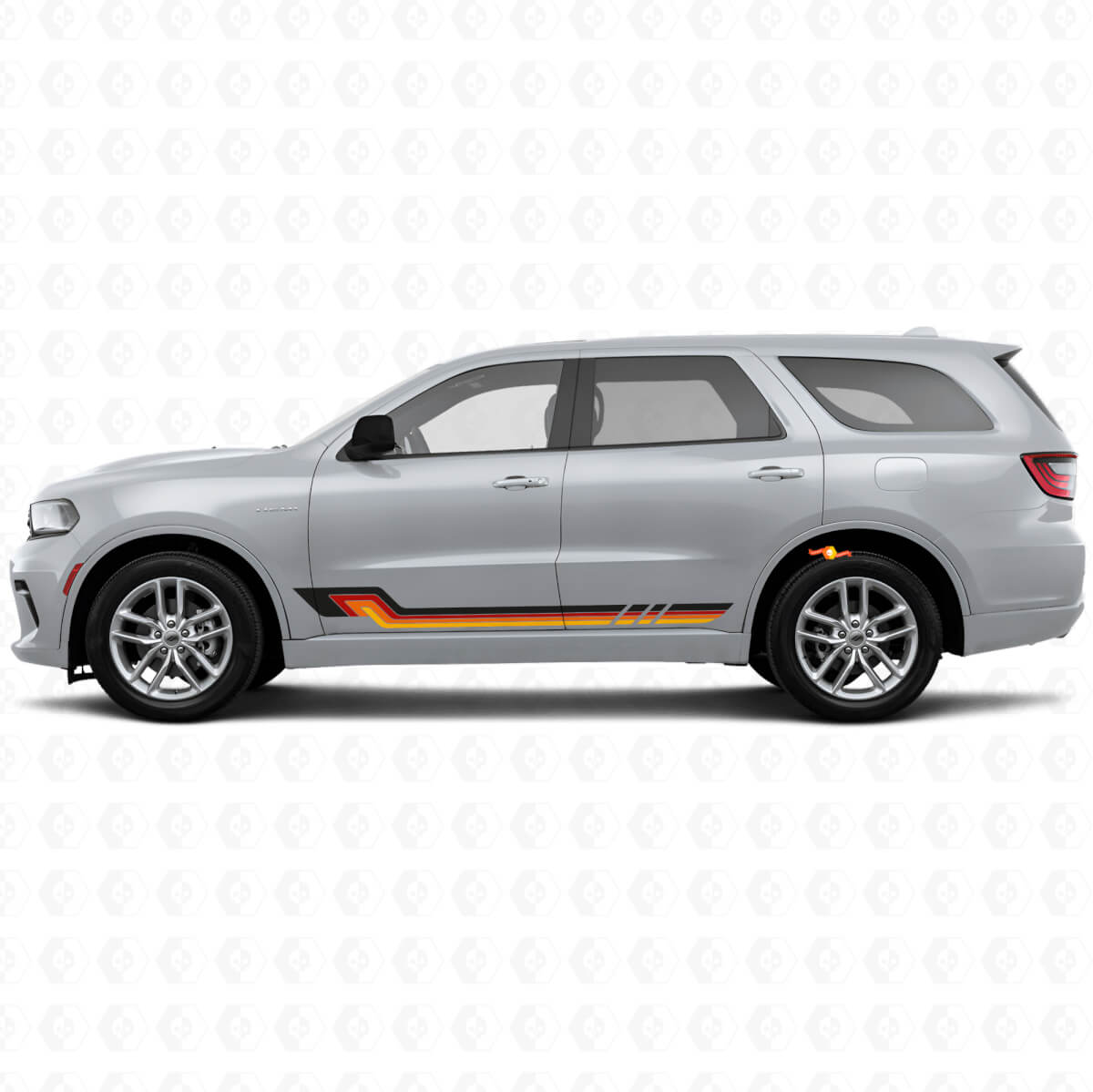 Calcomanía de vinilo con franjas laterales estilo vintage para Dodge Durango 2011+