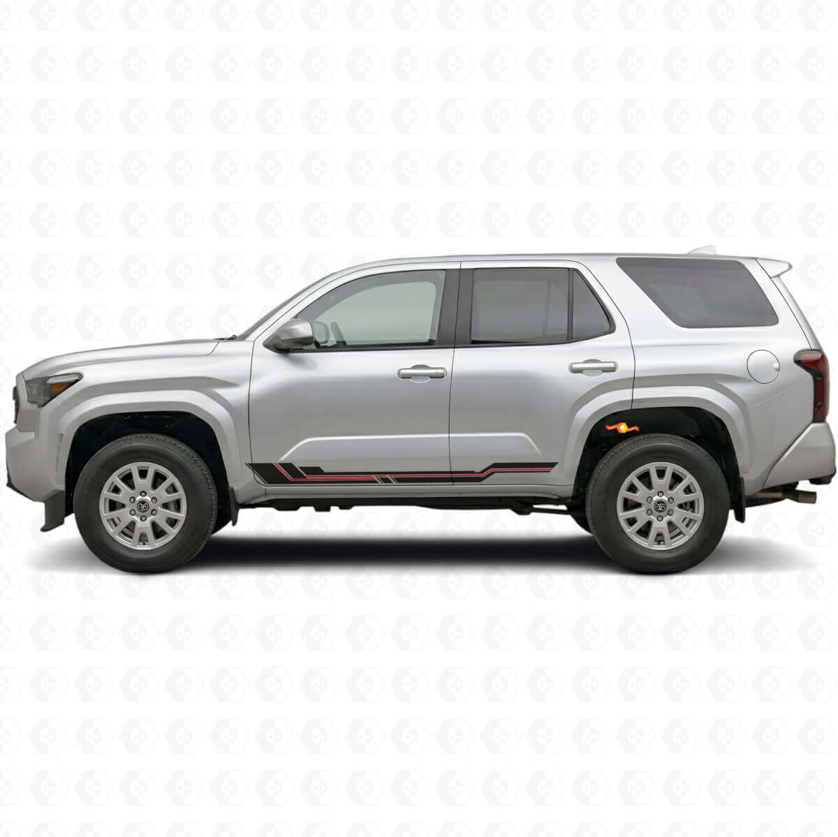 Calcomanía de vinilo para paneles laterales con franjas curvas para Toyota 4Runner 2024+