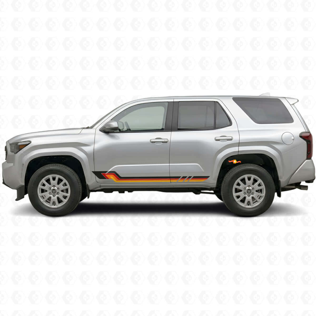 Calcomanía de vinilo de franjas laterales de estilo vintage para Toyota 4Runner 2024+