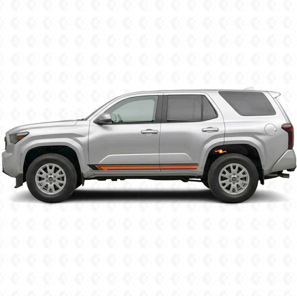 Calcomanía lateral de vinilo con rayas rectas vintage para Toyota 4Runner 2024+