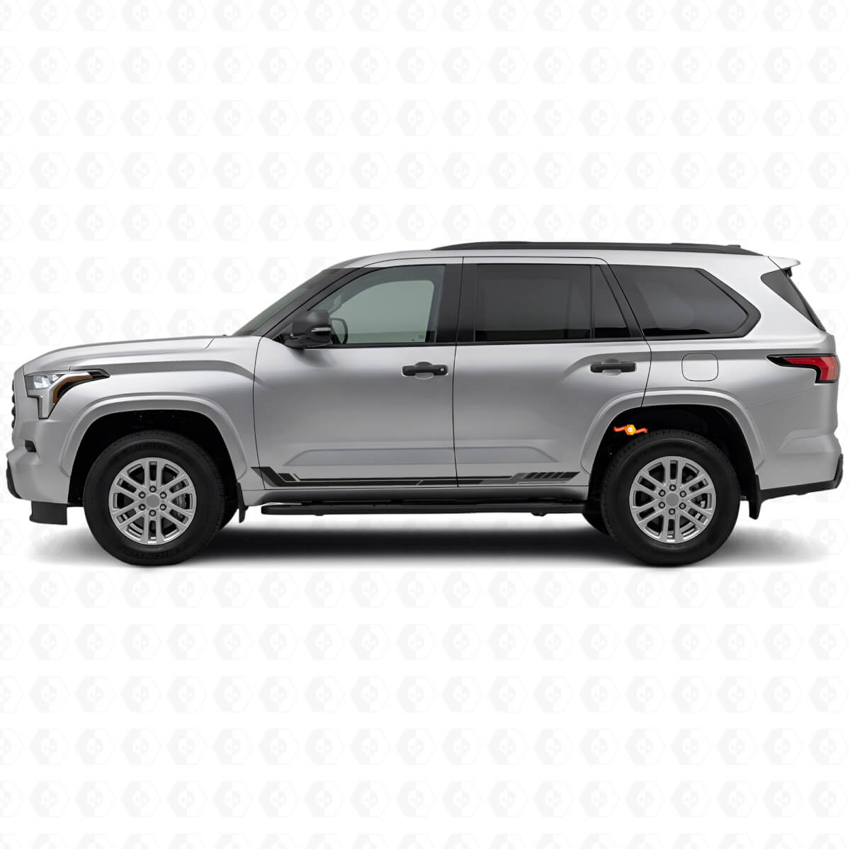 Calcomanía de vinilo con franjas laterales estilo racing para Toyota Sequoia 2022+