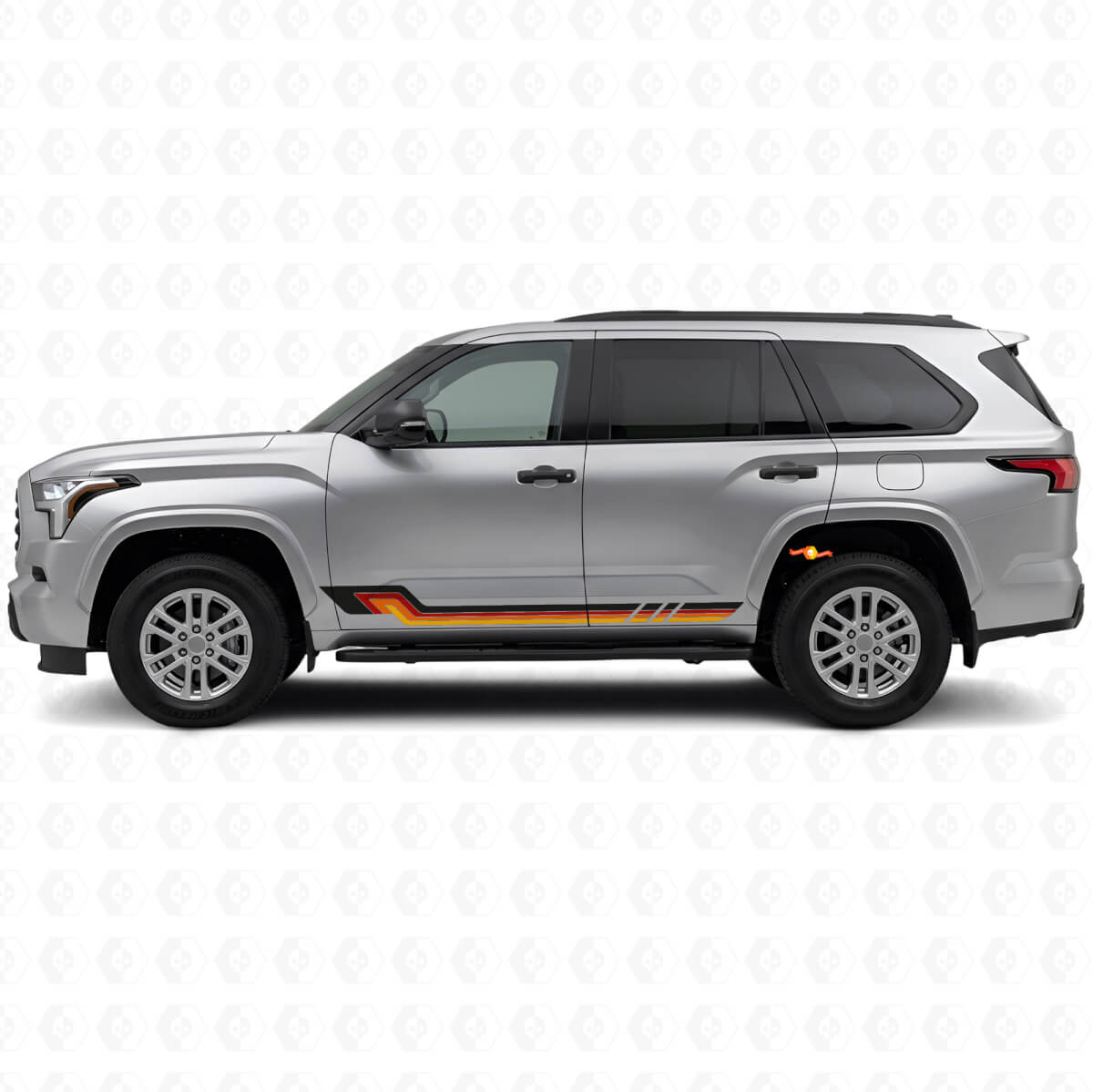 Calcomanía de vinilo de rayas laterales estilo vintage para Toyota Sequoia 2022+