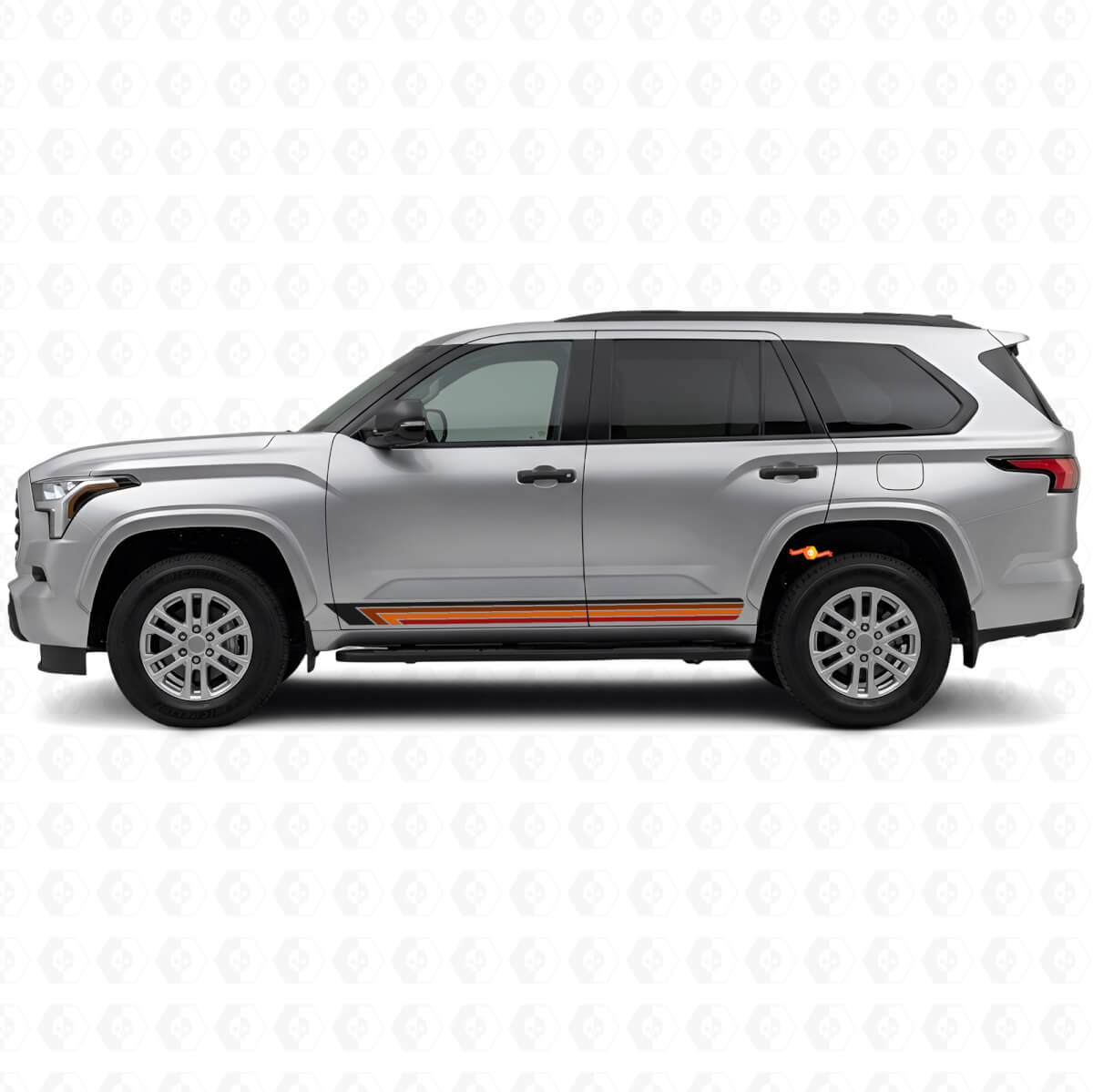 Calcomanía lateral de vinilo con rayas rectas vintage para Toyota Sequoia 2022+