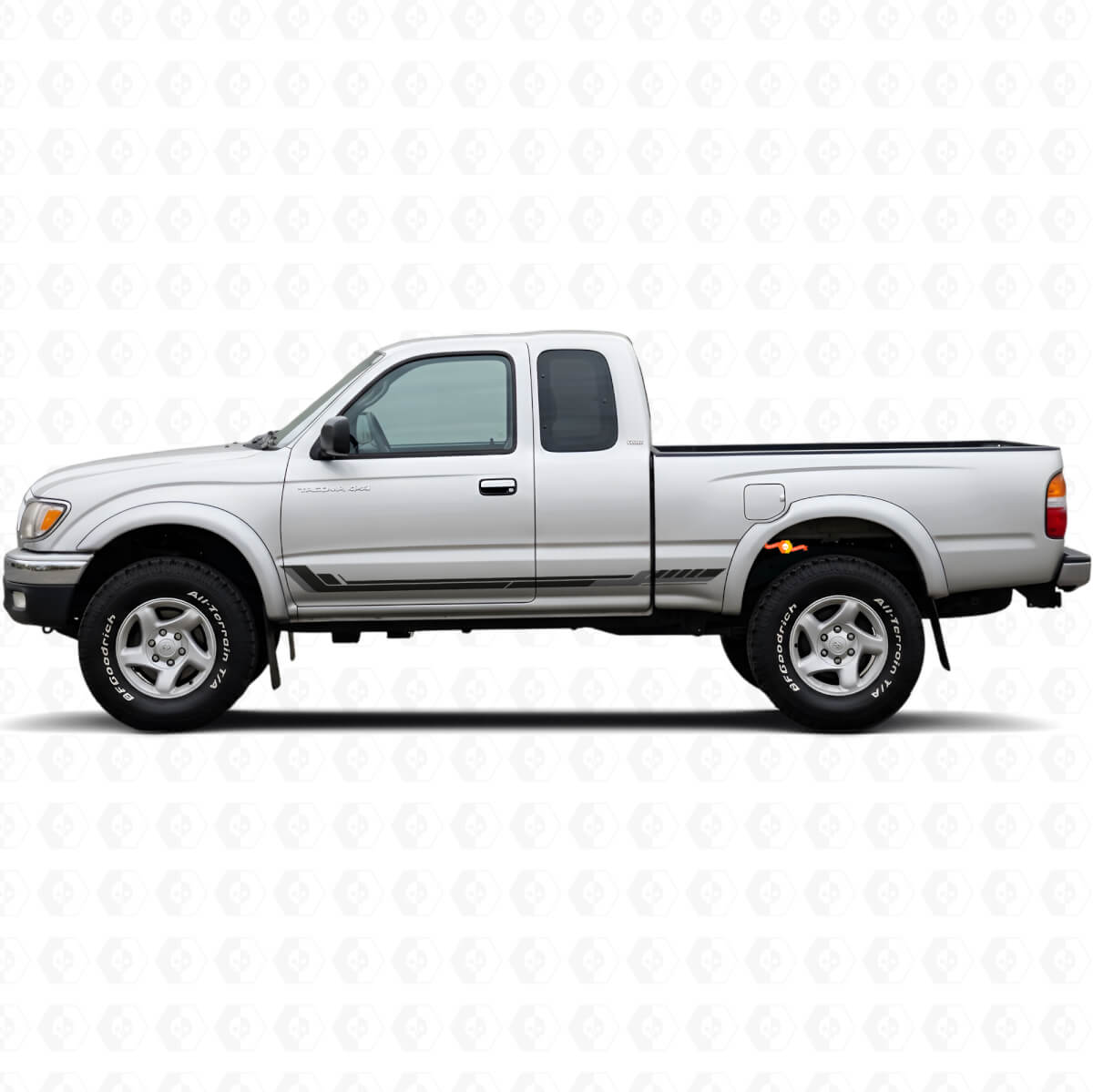 Calcomanía de vinilo con rayas laterales estilo racing para Toyota Tacoma 1995-2004