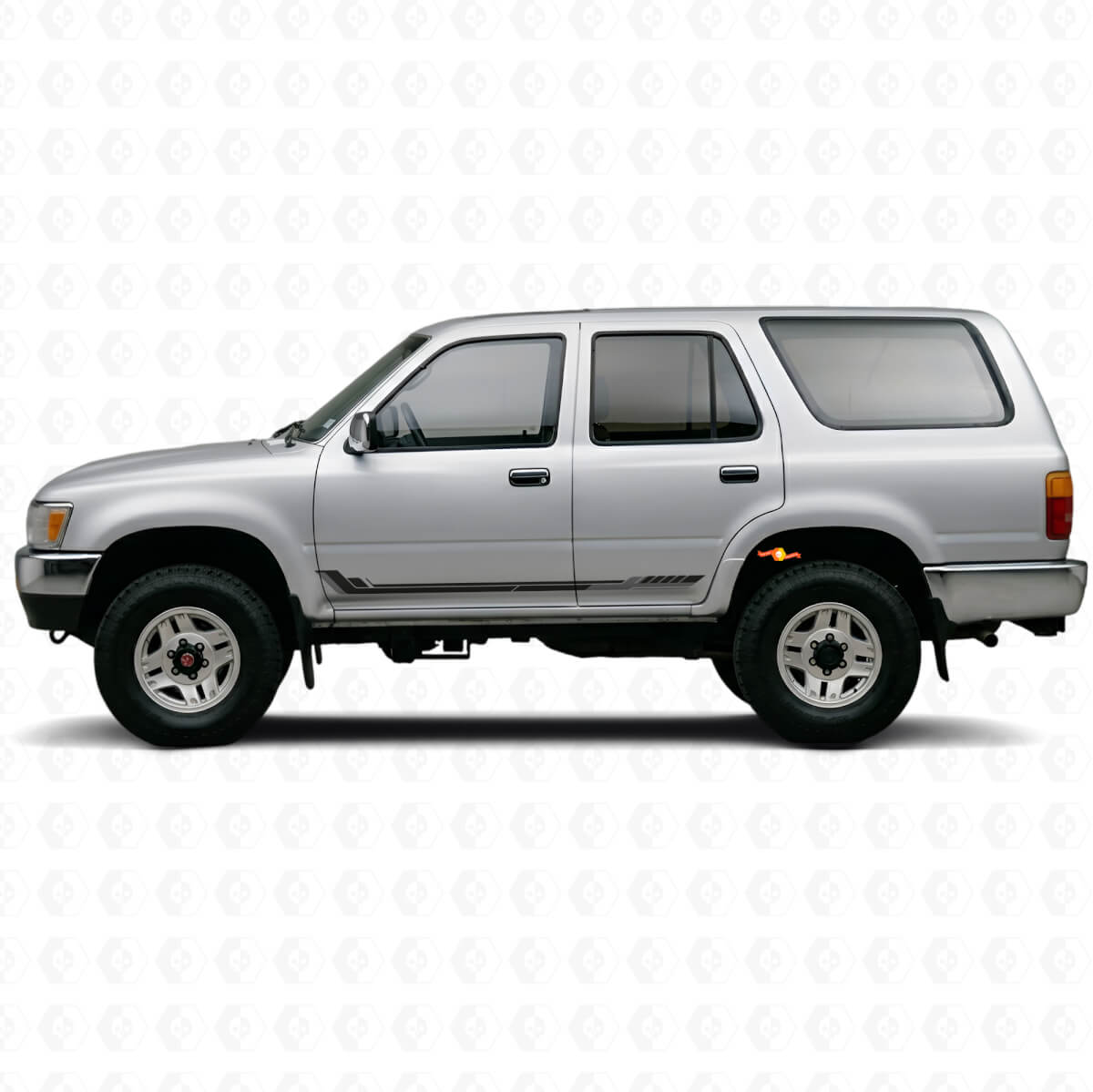 Calcomanía de vinilo con franjas laterales estilo racing para Toyota 4Runner 1989-1995