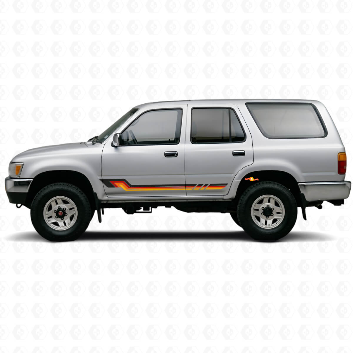 Calcomanía de vinilo de franjas laterales estilo vintage para Toyota 4Runner 1989-1995