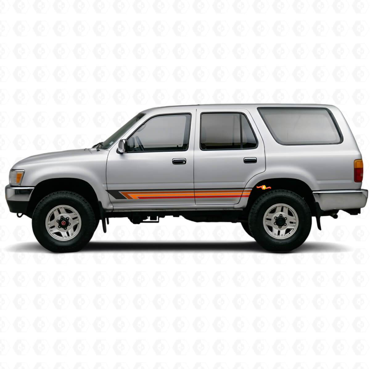Calcomanía lateral de vinilo con rayas rectas vintage para Toyota 4Runner 1989-1995