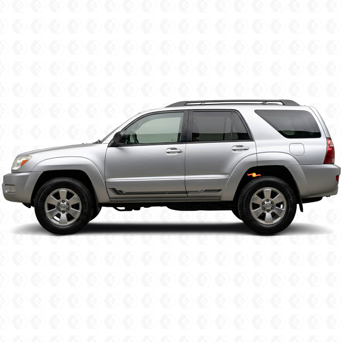 Calcomanía de vinilo con rayas laterales estilo racing para Toyota 4Runner 2002-2009