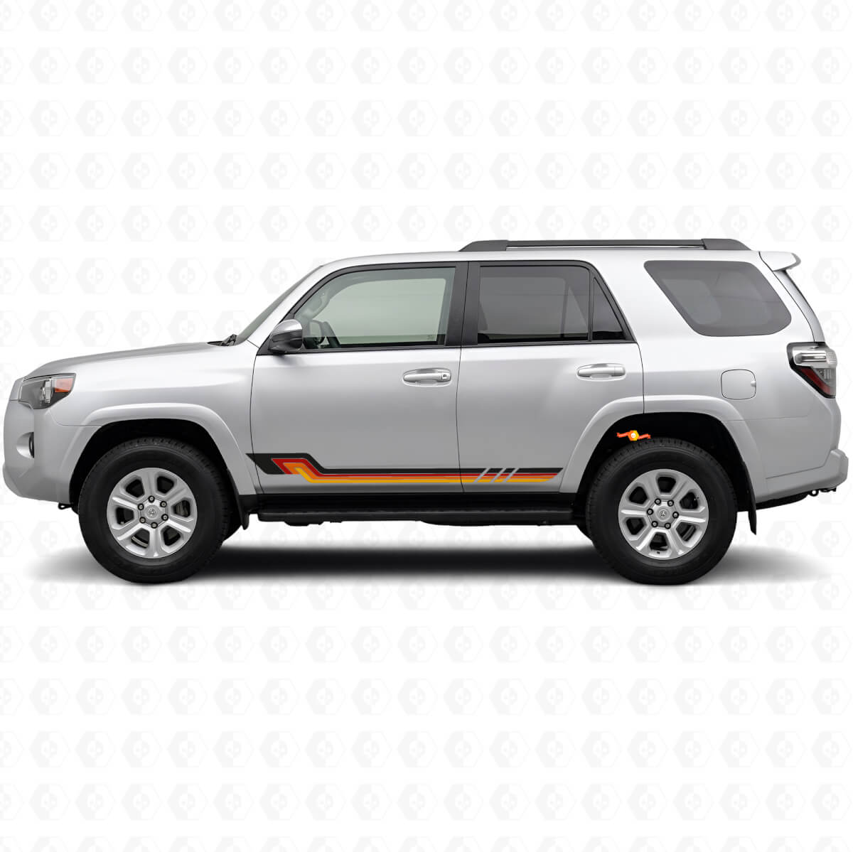 Calcomanía de vinilo con rayas laterales estilo vintage para Toyota 4Runner 2009-2024