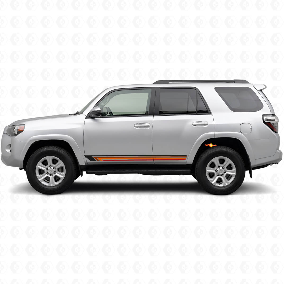 Calcomanía de vinilo lateral con franjas rectas vintage para Toyota 4Runner 2009-2024