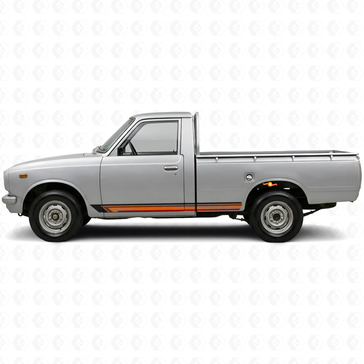 Calcomanía lateral de vinilo con franjas rectas vintage para Toyota Hilux 1968-1972