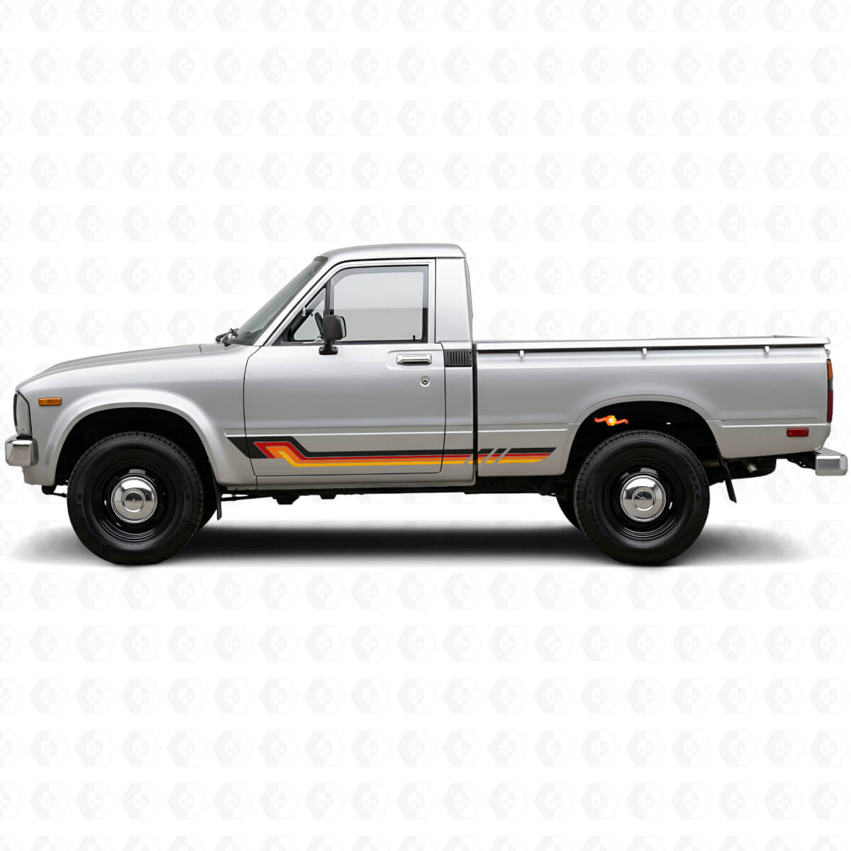 Calcomanía de vinilo con rayas laterales estilo vintage para Toyota Hilux 1978-1983