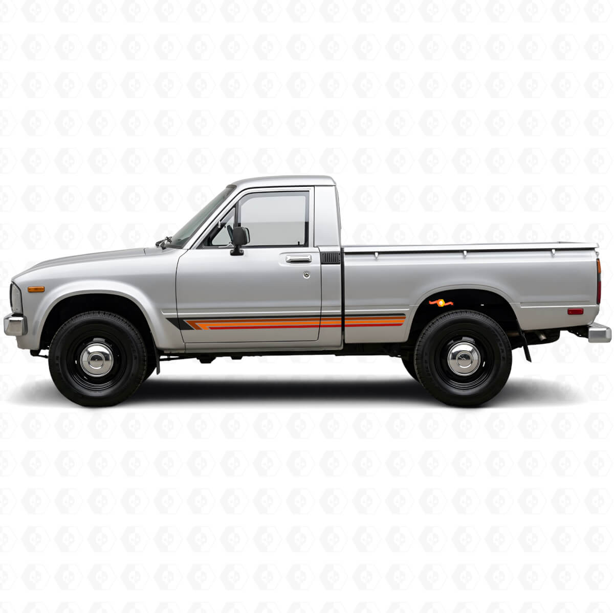 Calcomanía lateral de vinilo con rayas rectas vintage para Toyota Hilux 1978-1983