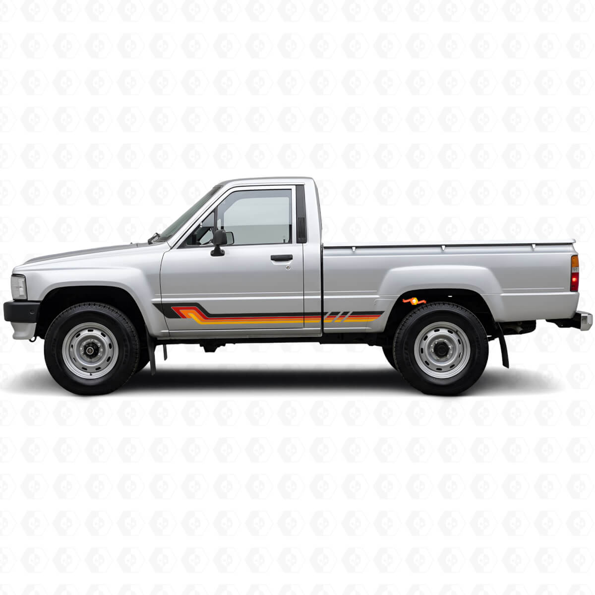 Calcomanía de vinilo con franjas laterales de estilo vintage para Toyota Hilux 1983-1988