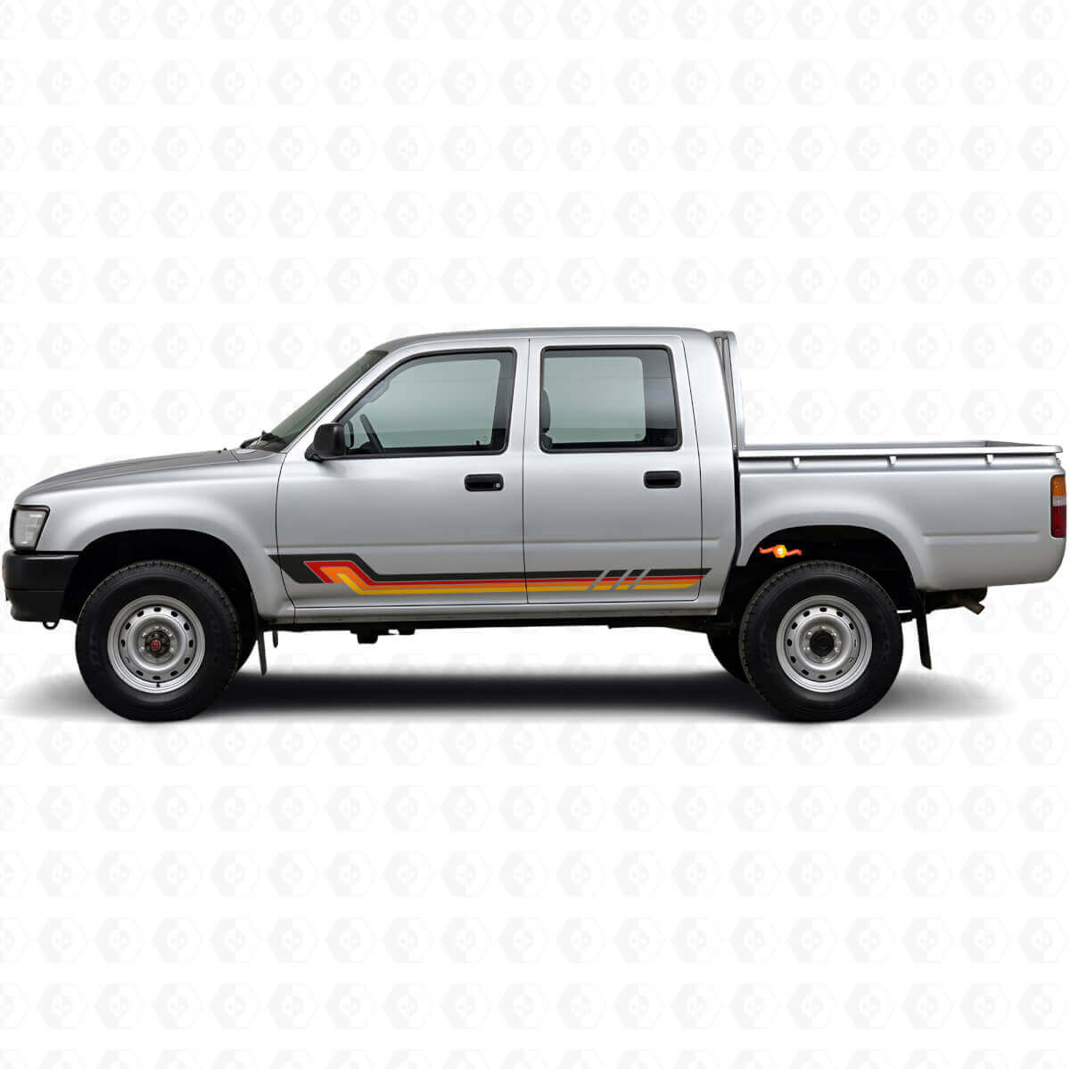 Calcomanía de vinilo con franjas laterales estilo vintage para Toyota Hilux 1988-1997