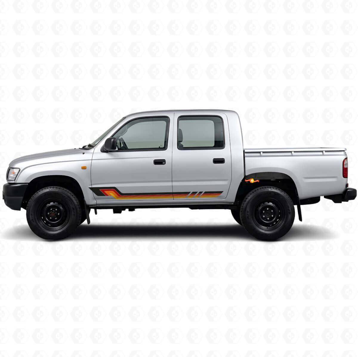 Calcomanía de vinilo con rayas laterales de estilo vintage para Toyota Hilux 1997-2004