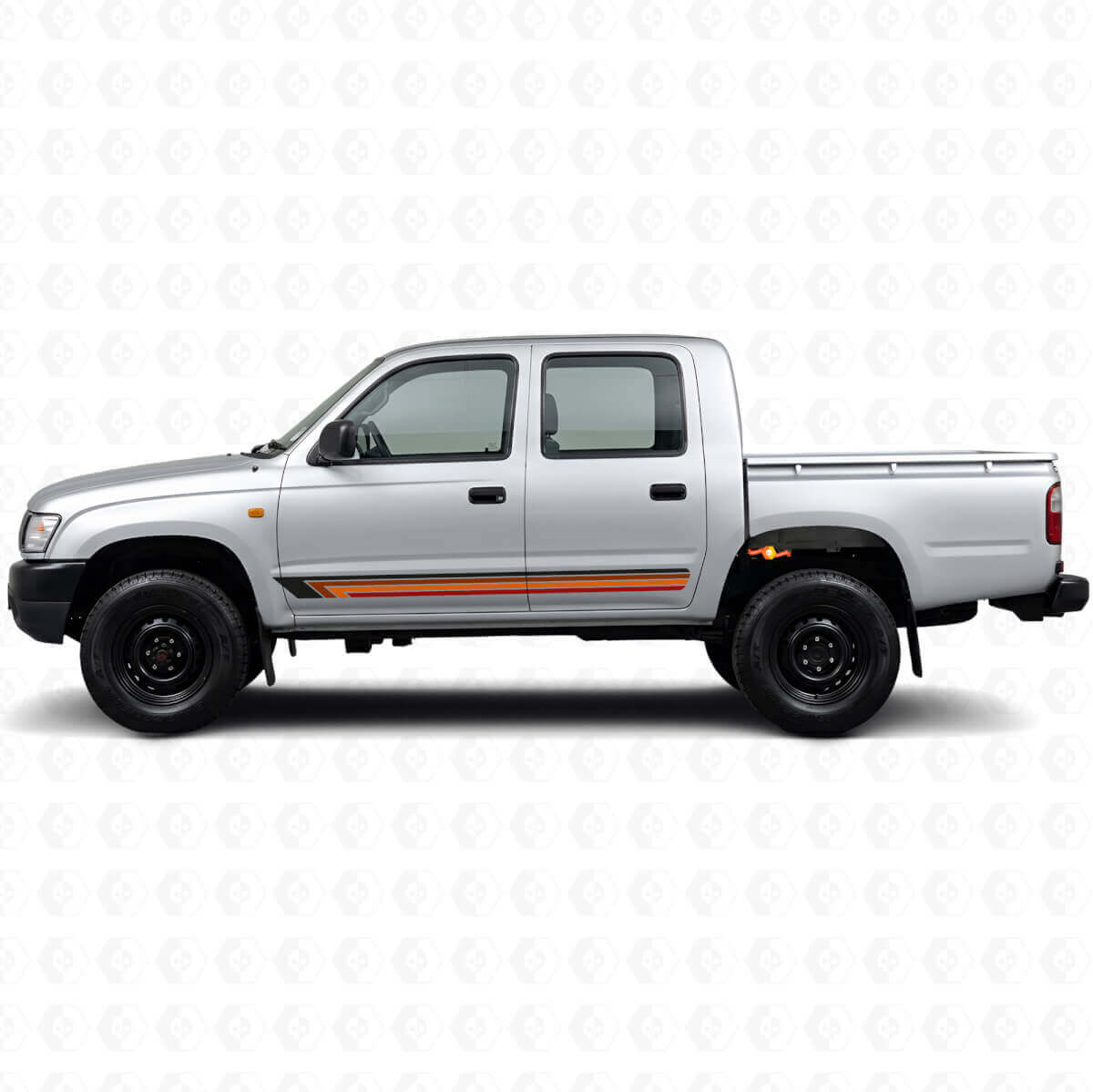 Calcomanía lateral de vinilo con rayas rectas vintage para Toyota Hilux 1997-2004
