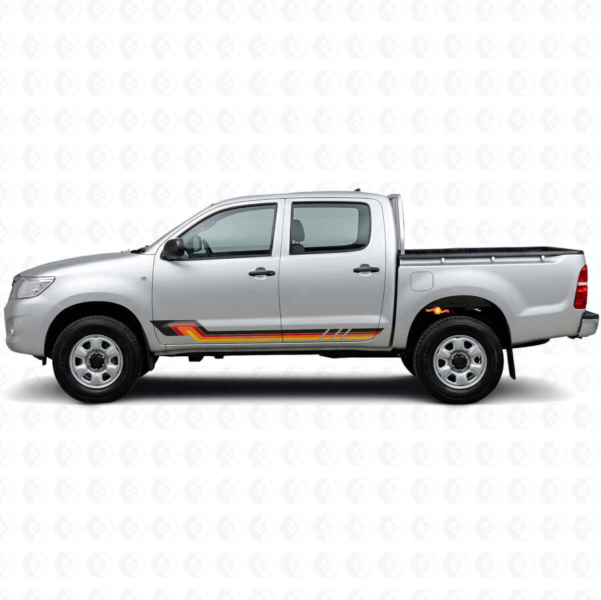 Calcomanía de vinilo con franjas laterales estilo vintage para Toyota Hilux 2004-2015