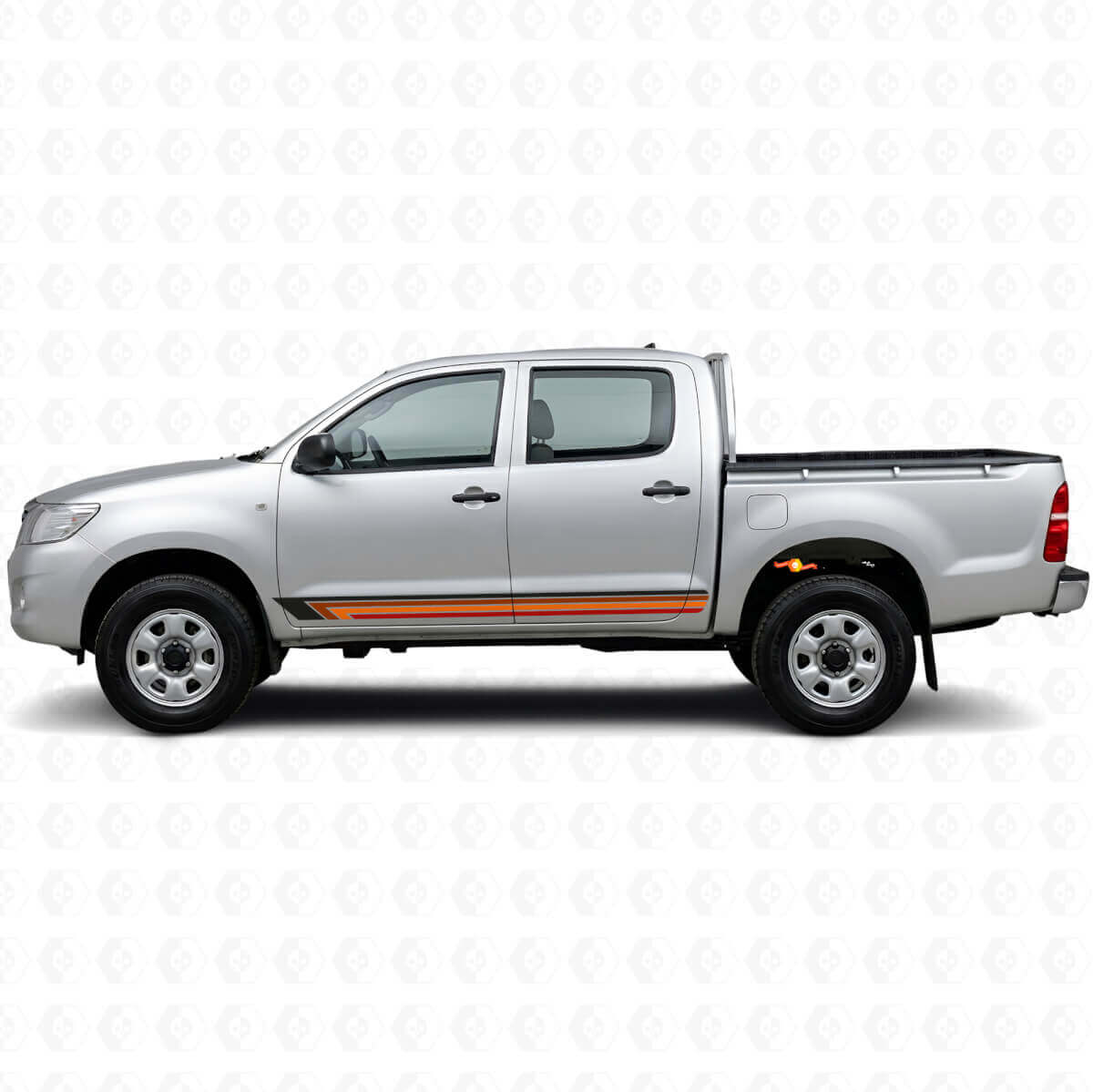 Calcomanía lateral de vinilo con rayas rectas vintage para Toyota Hilux 2004-2015