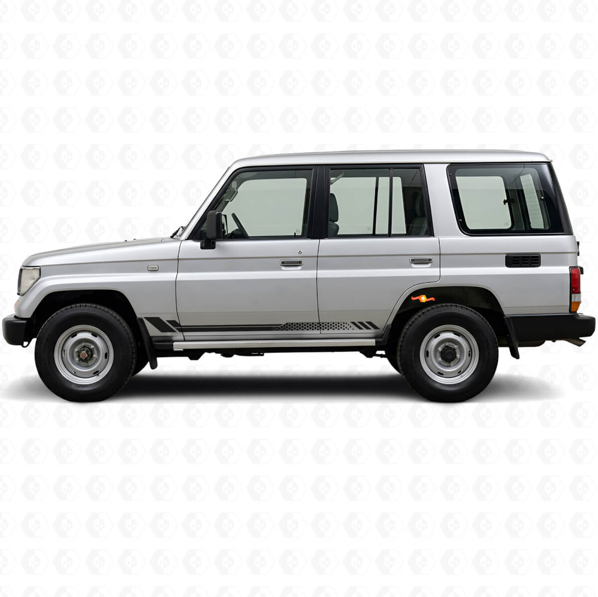 Calcomanía lateral de vinilo con rayas de panal para Toyota Land Cruiser Prado 1990-1996
