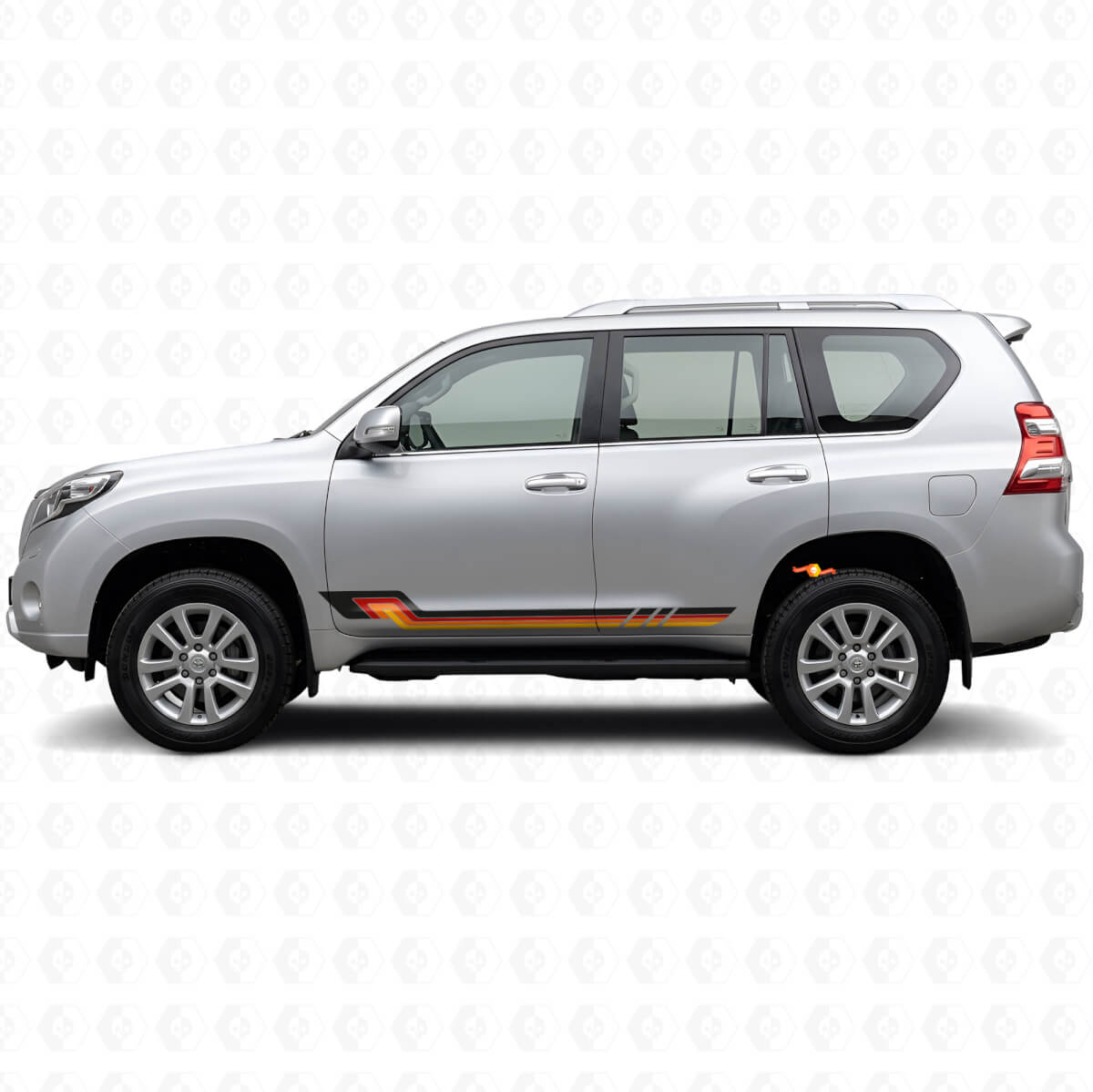 Calcomanía de Vinilo con Rayas Laterales Estilo Vintage para Toyota Land Cruiser Prado 2009-2023