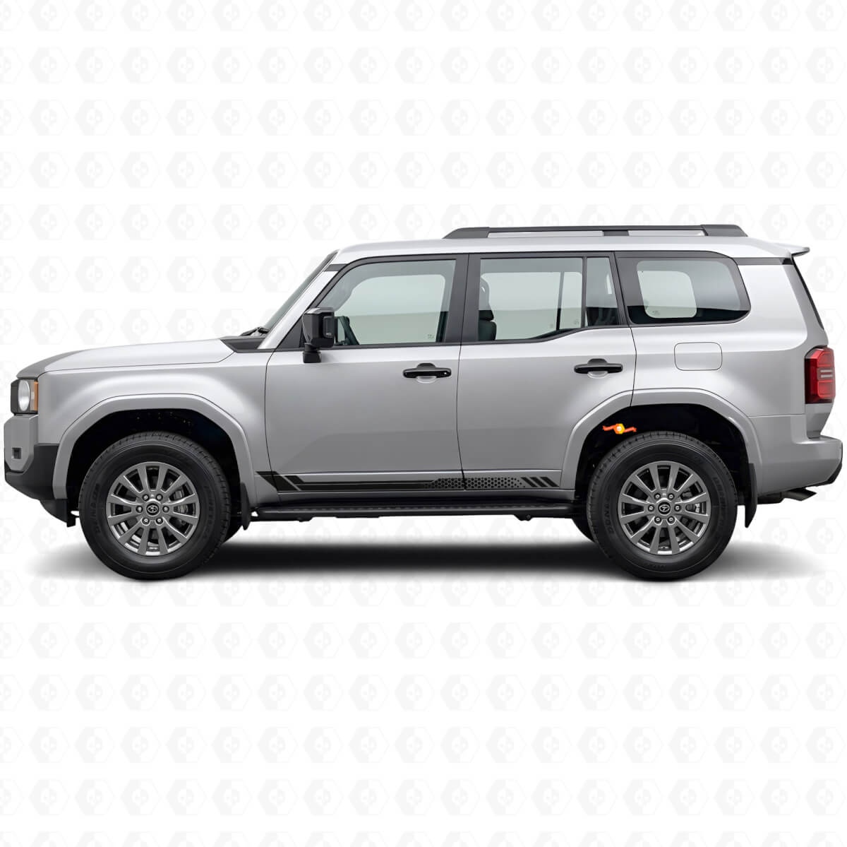 Calcomanía Lateral de Vinilo con Rayas de Panal para Toyota Land Cruiser Prado 2023+