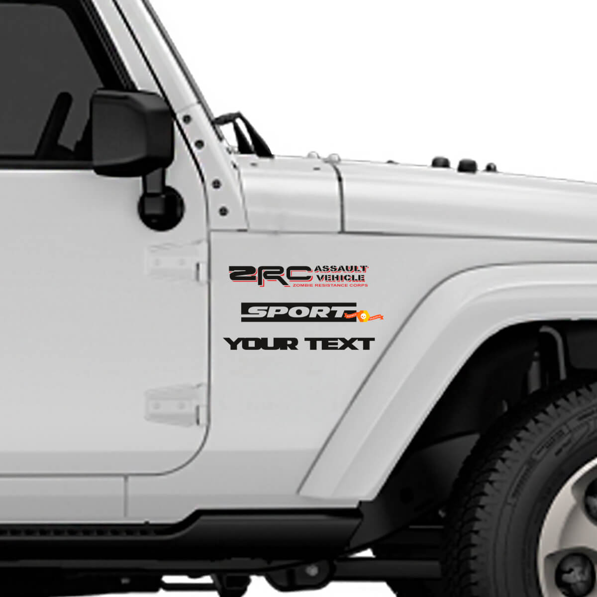 Calcomanías de Vinilo Zombie Resistance Corps para Jeep Wrangler Rubicon