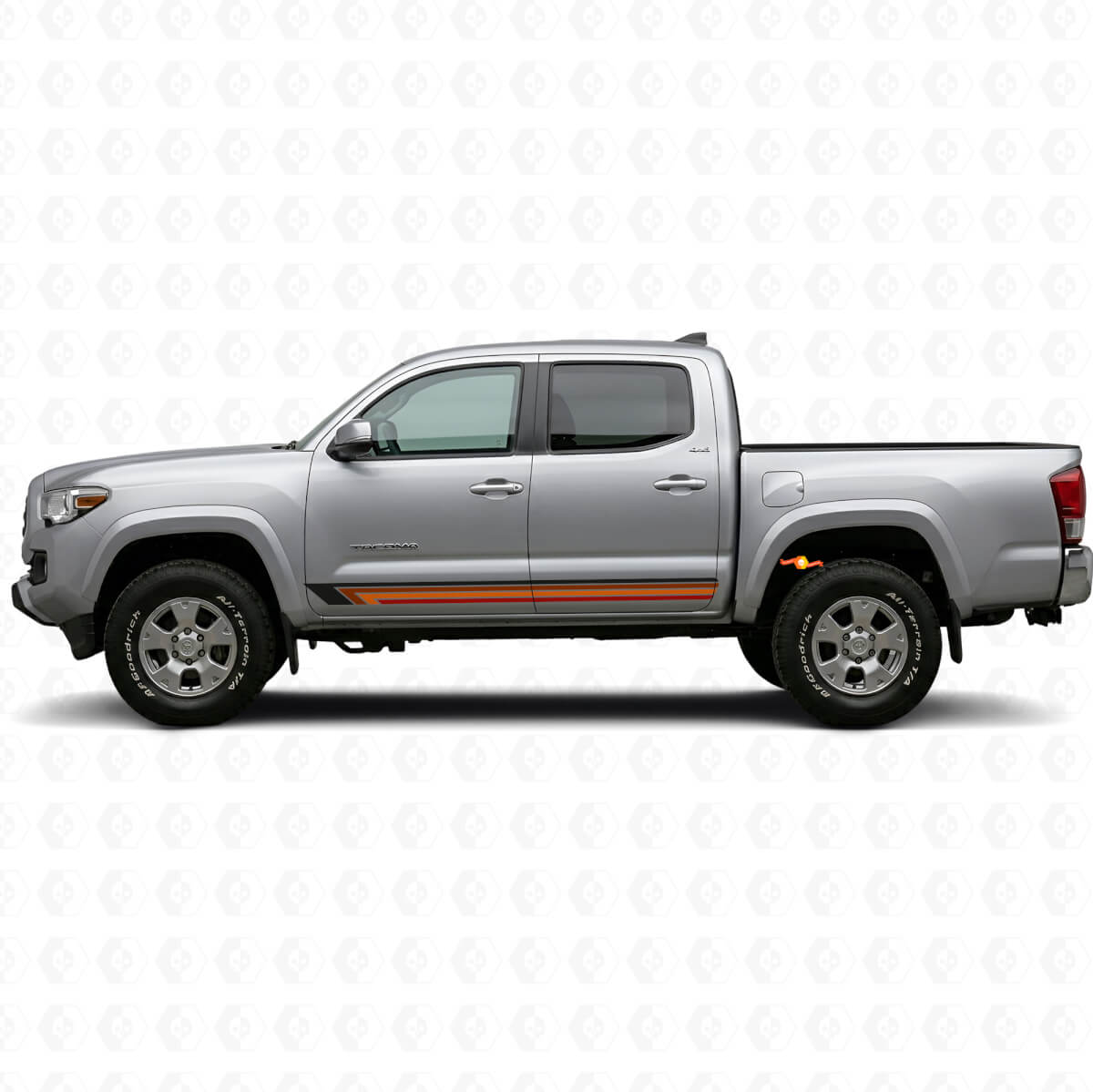 Calcomanía de Vinilo Laterales con Rayas Rectas Vintage para Toyota Tacoma 2015-2023