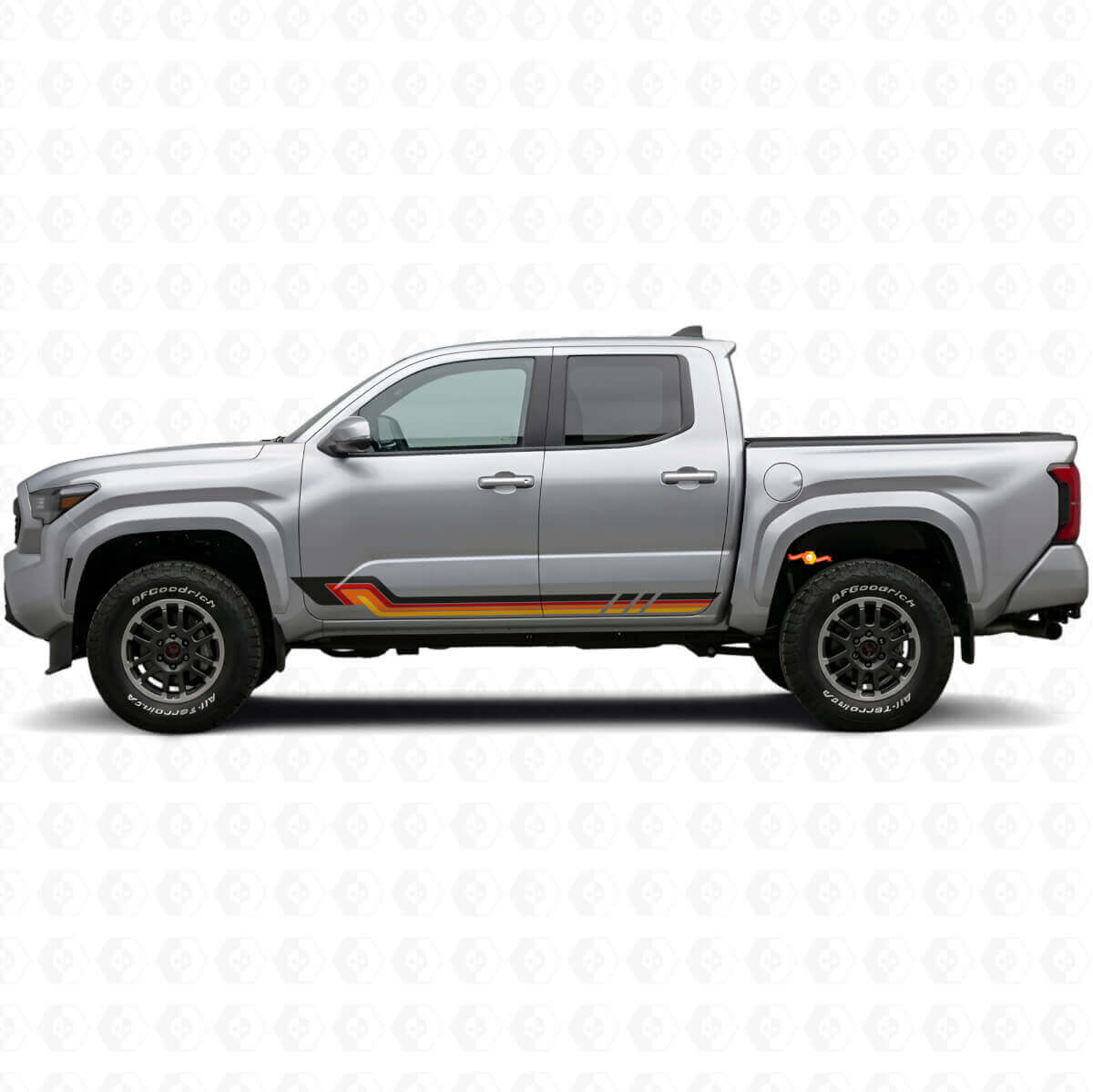 Calcomanía de vinilo con franjas laterales estilo vintage para Toyota Tacoma 2023+