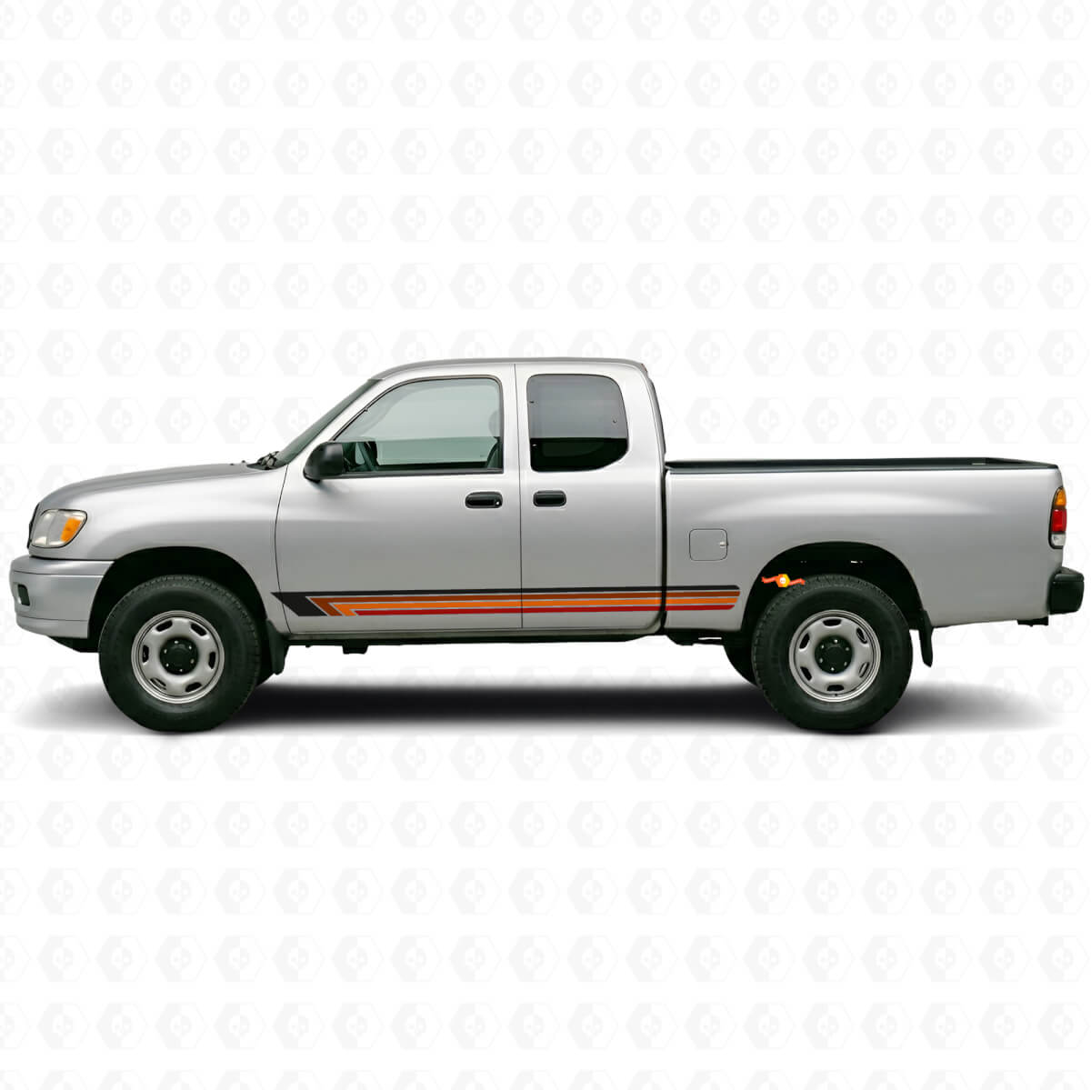 Vinilo lateral de franjas rectas vintage para Toyota Tundra 1999-2006