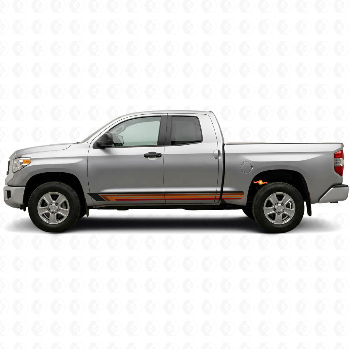 Calcomanía lateral de vinilo de rayas rectas vintage para Toyota Tundra 2007-2021