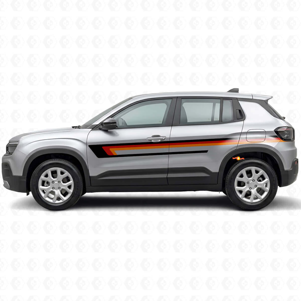 Adhesivo de vinilo lateral de puerta con triple raya para Jeep Avenger 2023+