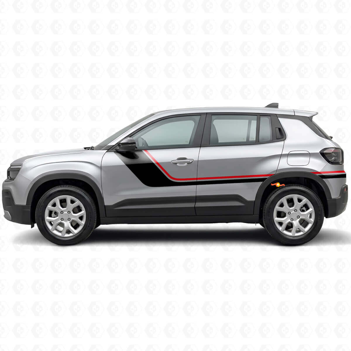 Kit de calcomanías laterales de vinilo con rayas gemelas para Jeep Avenger 2023+