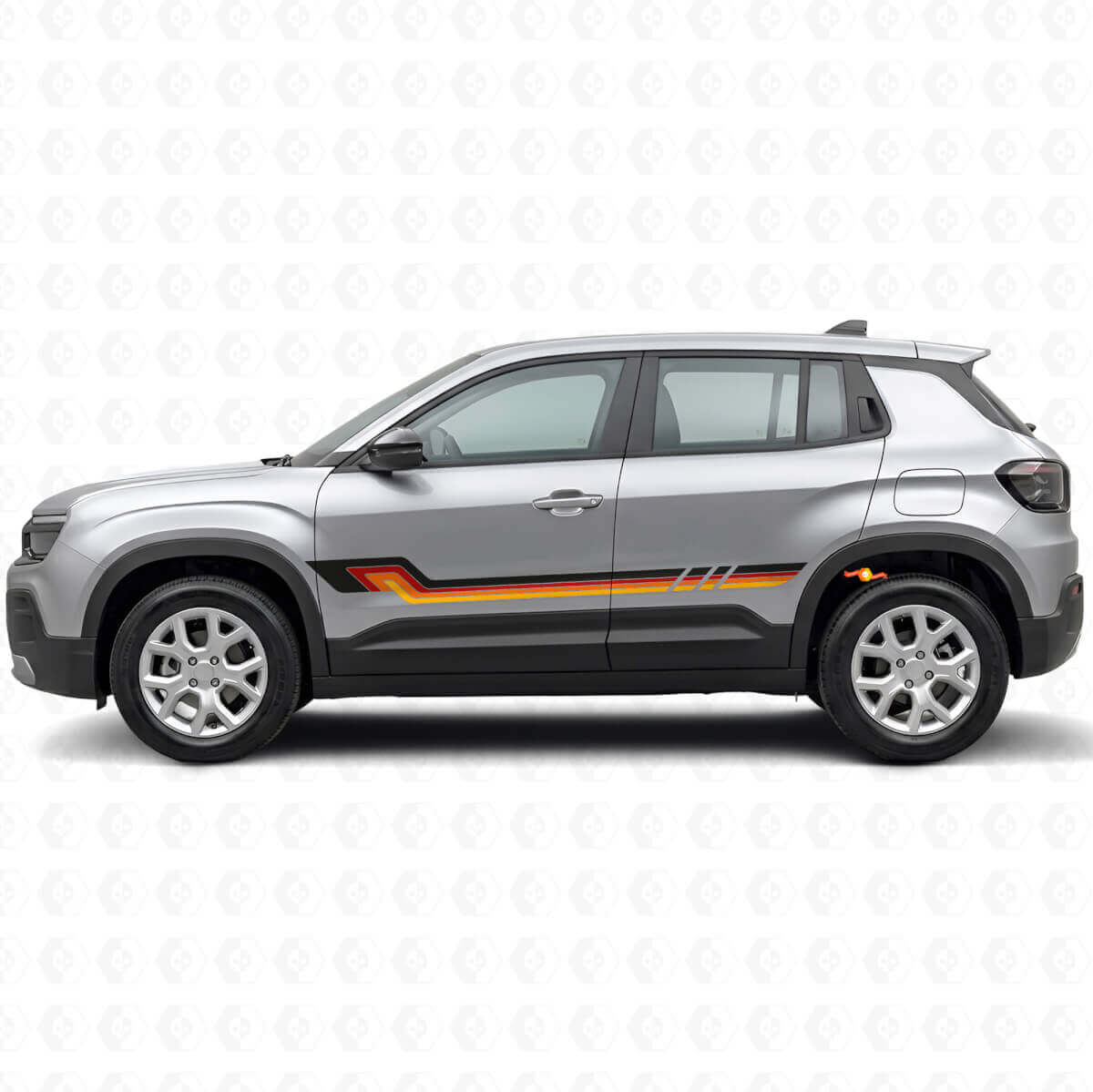 Calcomanía de vinilo con franjas laterales estilo vintage para Jeep Avenger 2023+