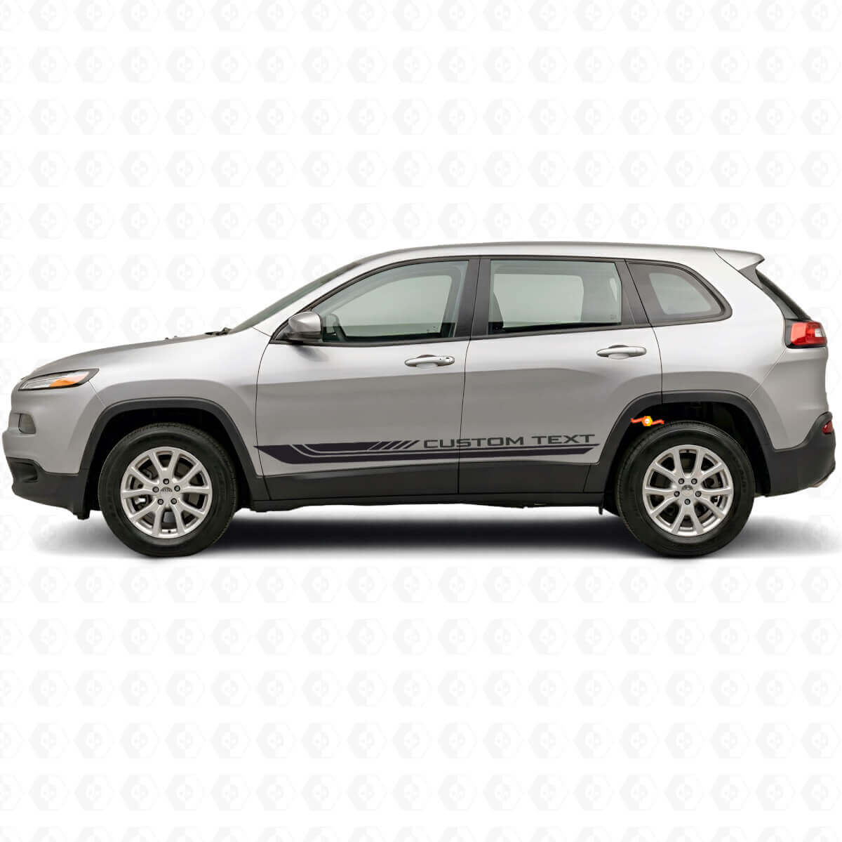 Calcomanía de vinilo con franjas laterales curvas a cuadros para Jeep Cherokee KL 2013-2023