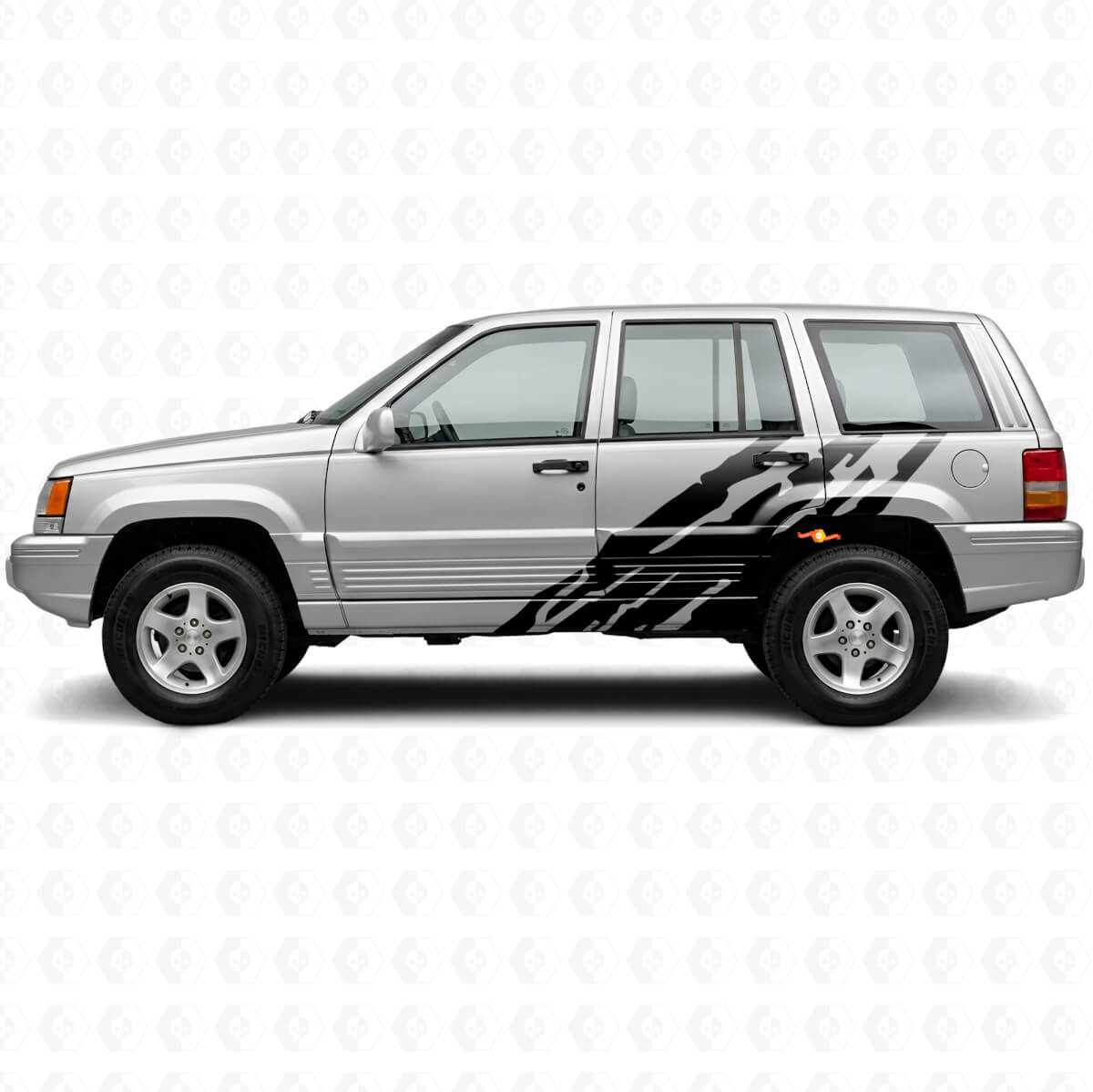 Calcomanía lateral de vinilo con gráfico de salpicadura de barro para Jeep Grand Cherokee 1993-1998