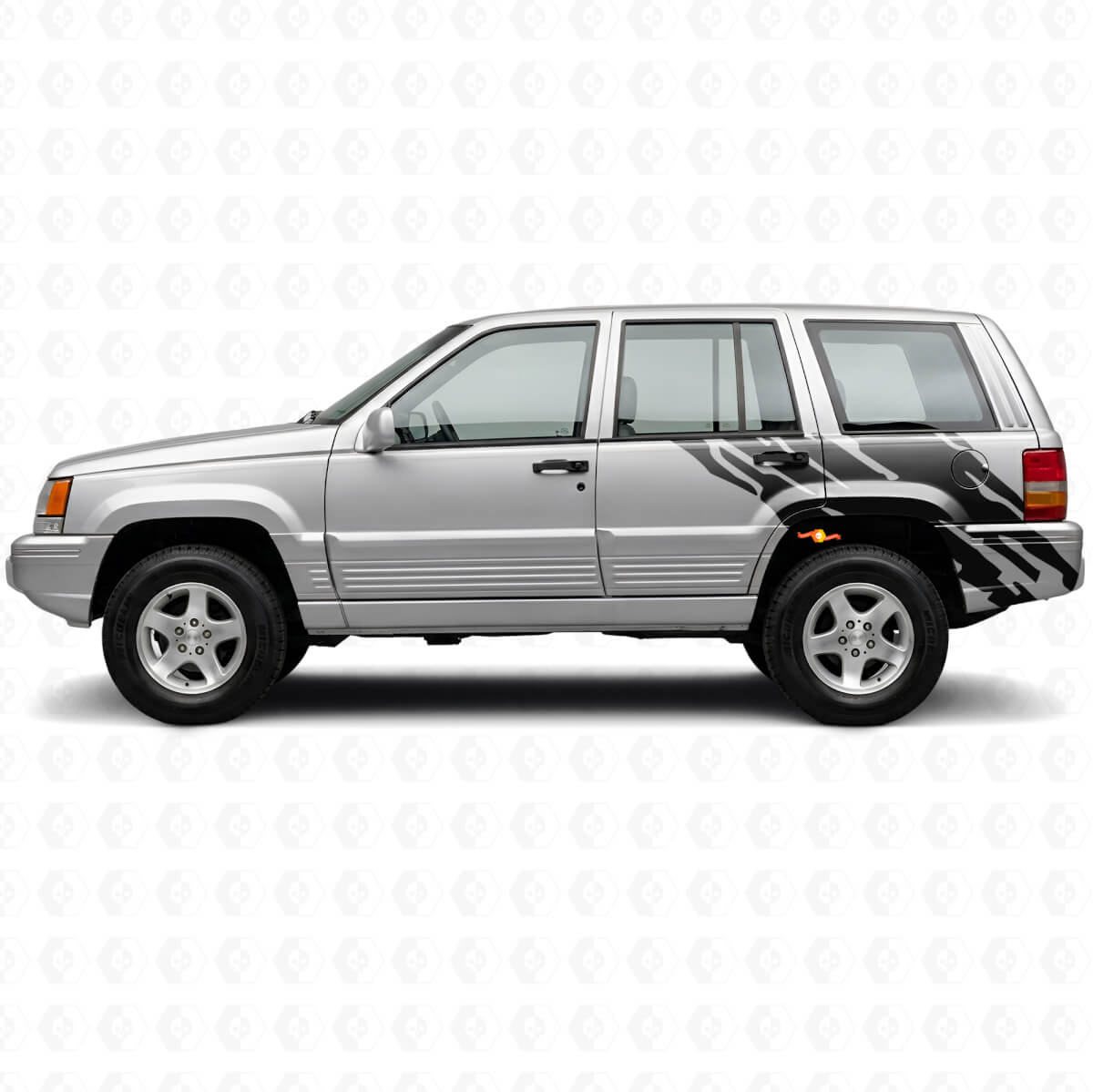 Vinilo Adhesivo Gráfico de Salpicaduras de Barro para Lado Trasero Jeep Grand Cherokee 1993-1998
